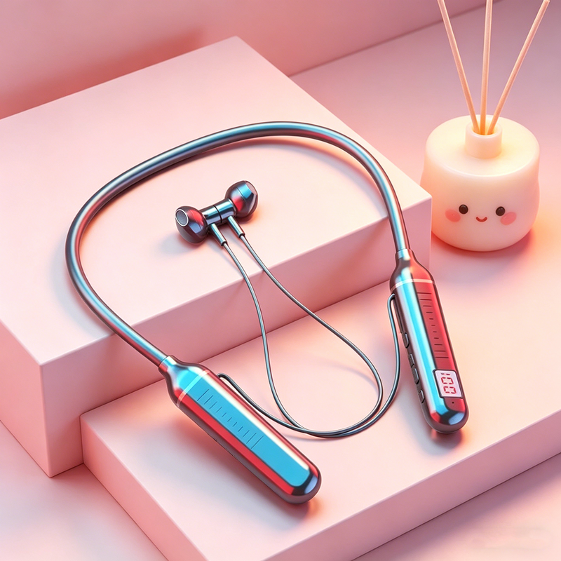 Gaming Neckband Bluetooth Headphones With LED Display And TF Card Slot 1