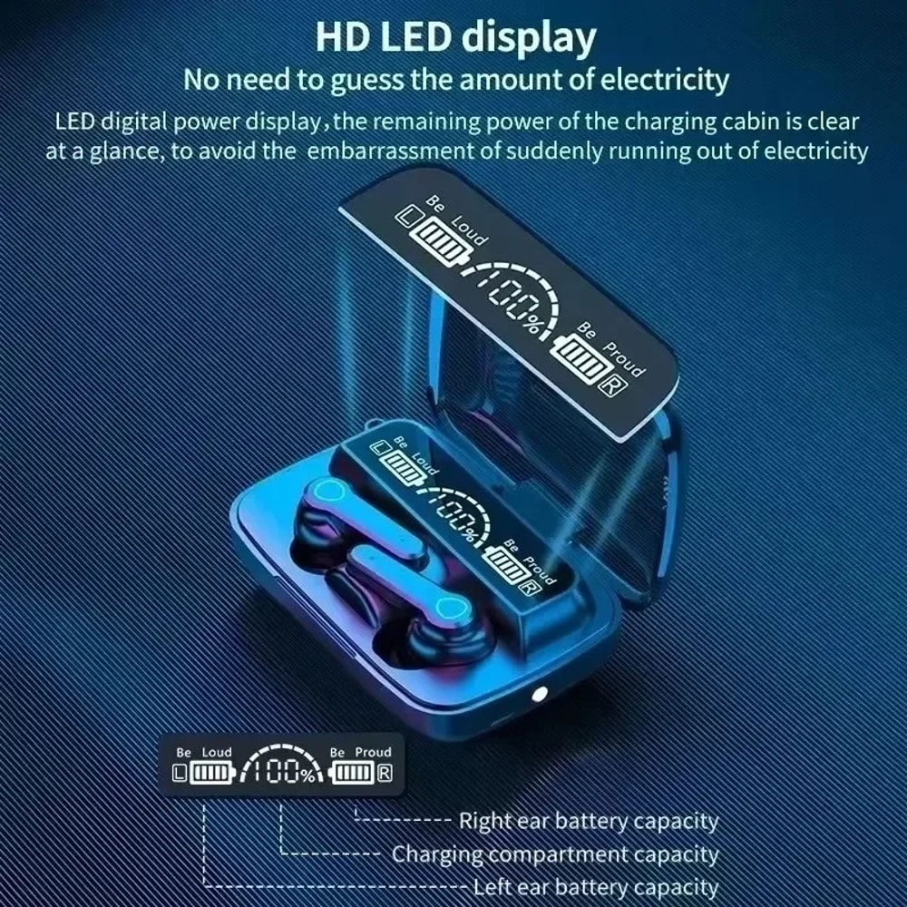 Touch Control Wireless Bluetooth Headphones with LED Display