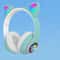 Cute Cat Wireless Headphones with RGB Lights and Noise Cancelling Mic