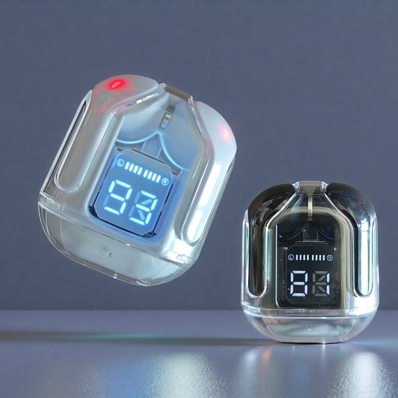 Transparent TWS Wireless Bluetooth Earbuds with HiFi Sound