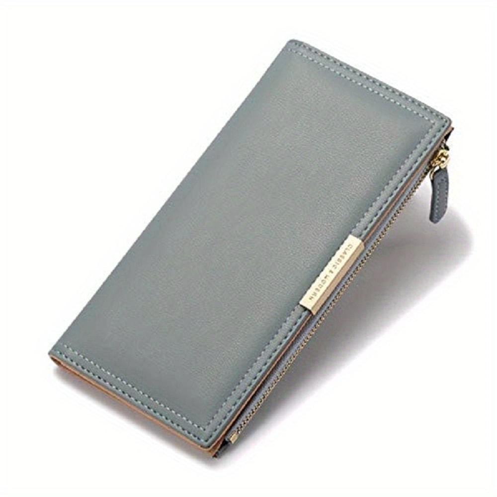 Slim RFID Wallet For Women Travel Long Bifold Clutch Purse Credit Card Holder 7