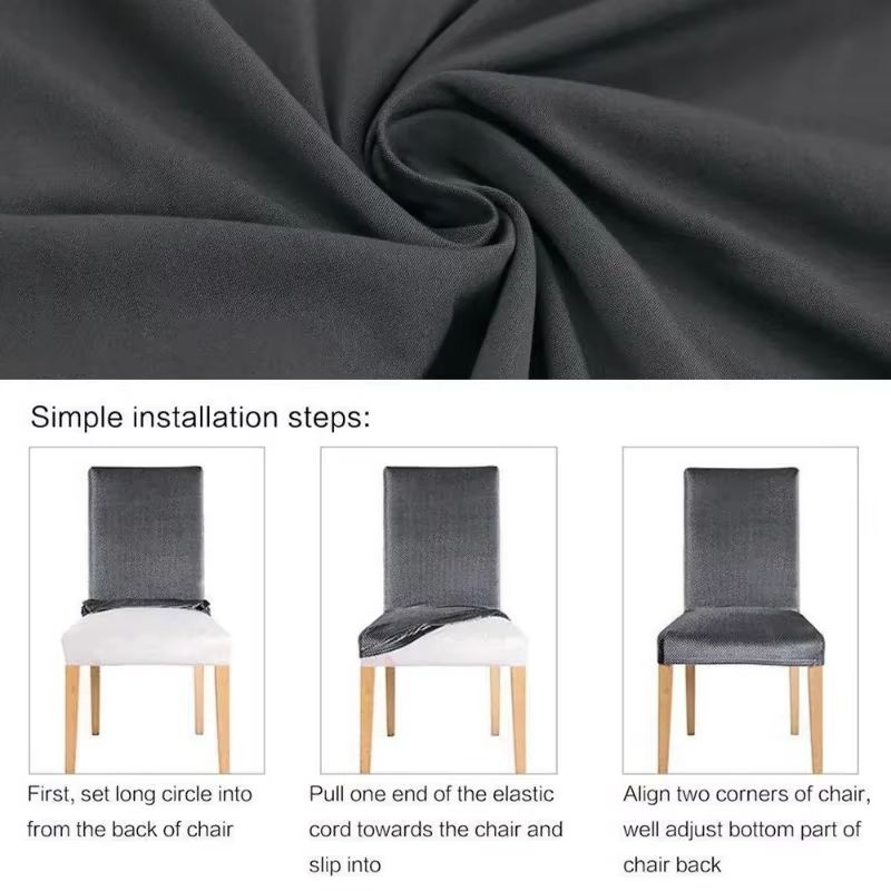 Universal Stretch Chair Covers Spandex Dining Seat Covers 3