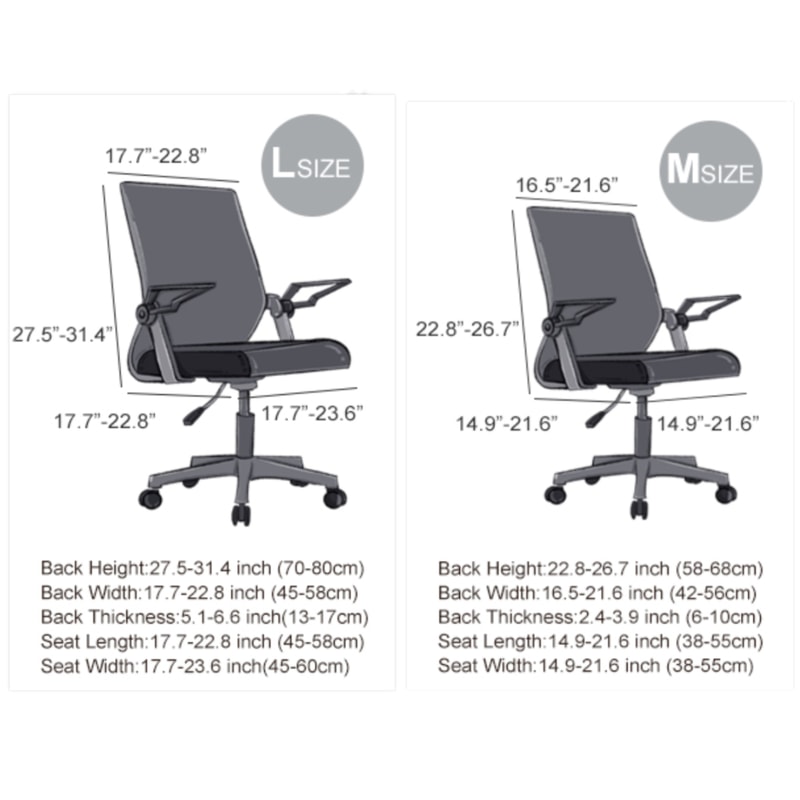 Premium Stretchable Office Chair Cover Dustproof Pet Scratch Resistant 2