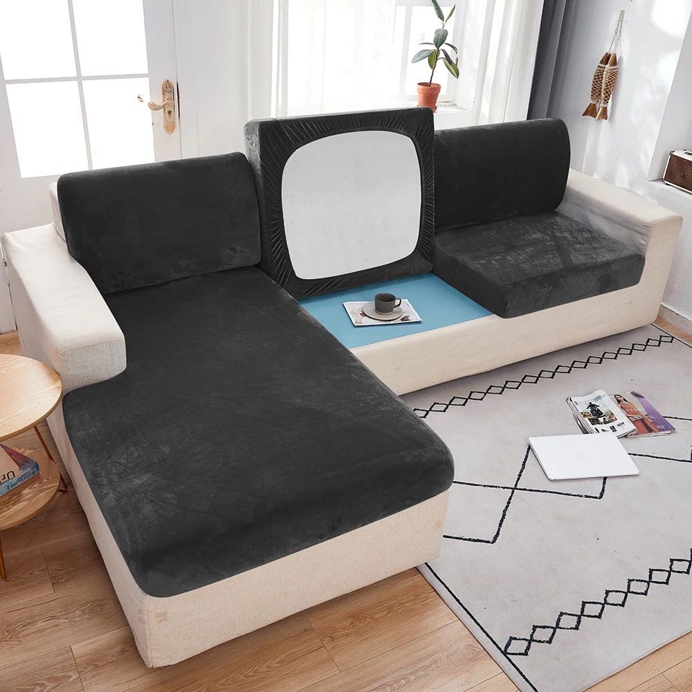 Premium Plush Sofa Slipcover Anti Slip Couch Cover For Living Room Bedroom 9