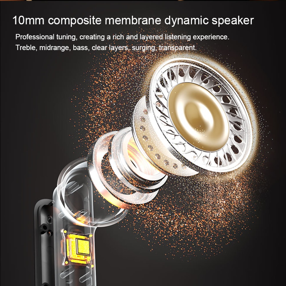 Premium Bluetooth Wireless Earphones with Noise Cancelling & ENC Calling