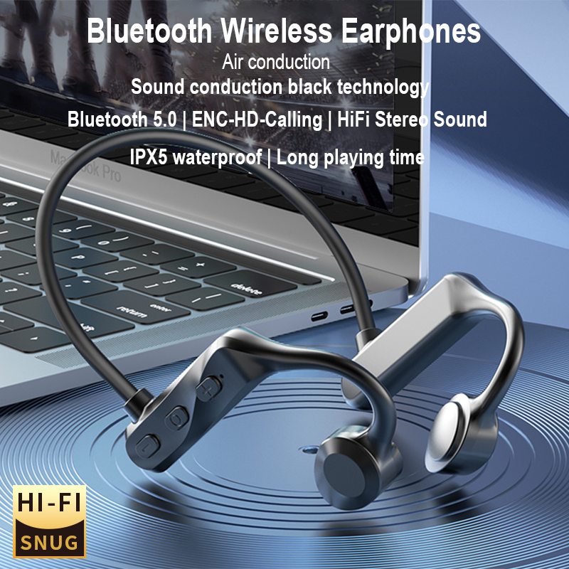Wireless Bone Conduction Headphones HiFi Stereo Bluetooth Earphones for Sports & Outdoor