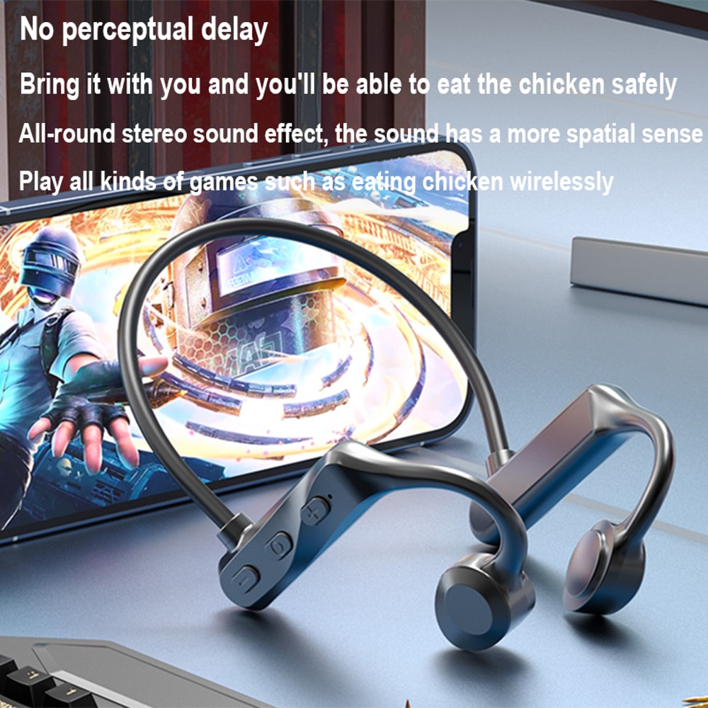 Wireless Bone Conduction Headphones HiFi Stereo Bluetooth Earphones for Sports & Outdoor