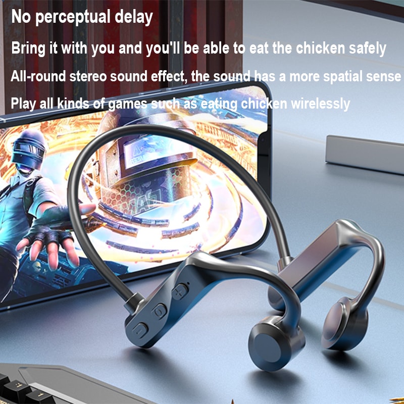 Wireless Bone Conduction Headphones HiFi Stereo Bluetooth Earphones for Sports & Outdoor