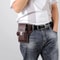 Premium Mens Leather Phone Bag Multifunctional Waistpack Card Holder 0