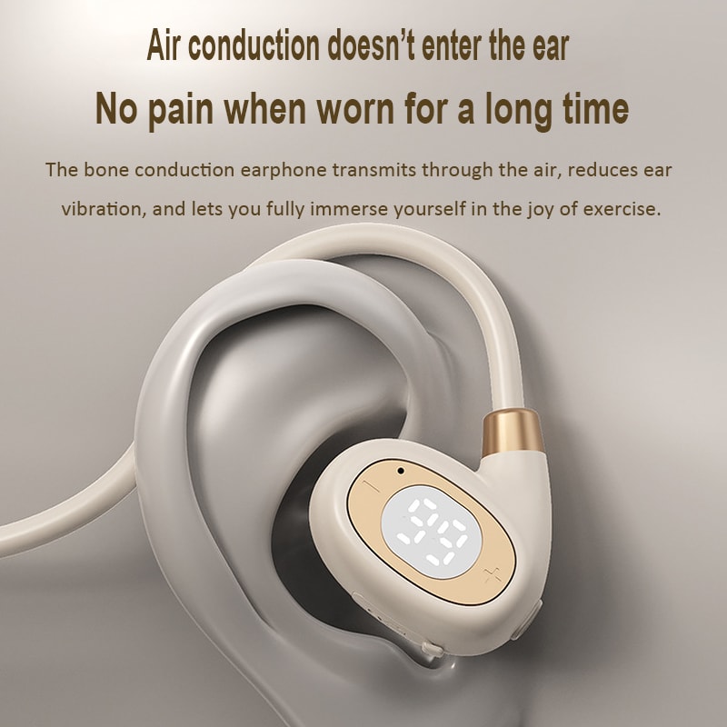Air Conduction Ear Hook Bluetooth Headphones with Mic Sport Ready Wireless Stereo Headset