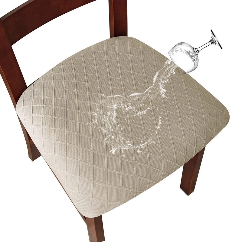 Waterproof Elastic Dining Chair Seat Cover Removable Washable Cushion Protector 2