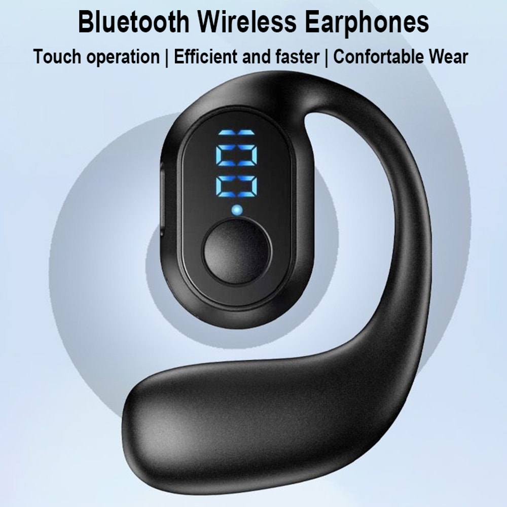 Bluetooth Wireless Ear Hook Earphones with Mic for Sports & Music