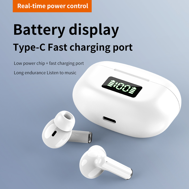 Wireless Bluetooth Earbuds with Digital Display & Noise Cancelling