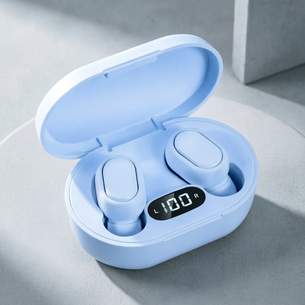 Wireless Bluetooth Earbuds with Mic & LED Display TWS Headphones