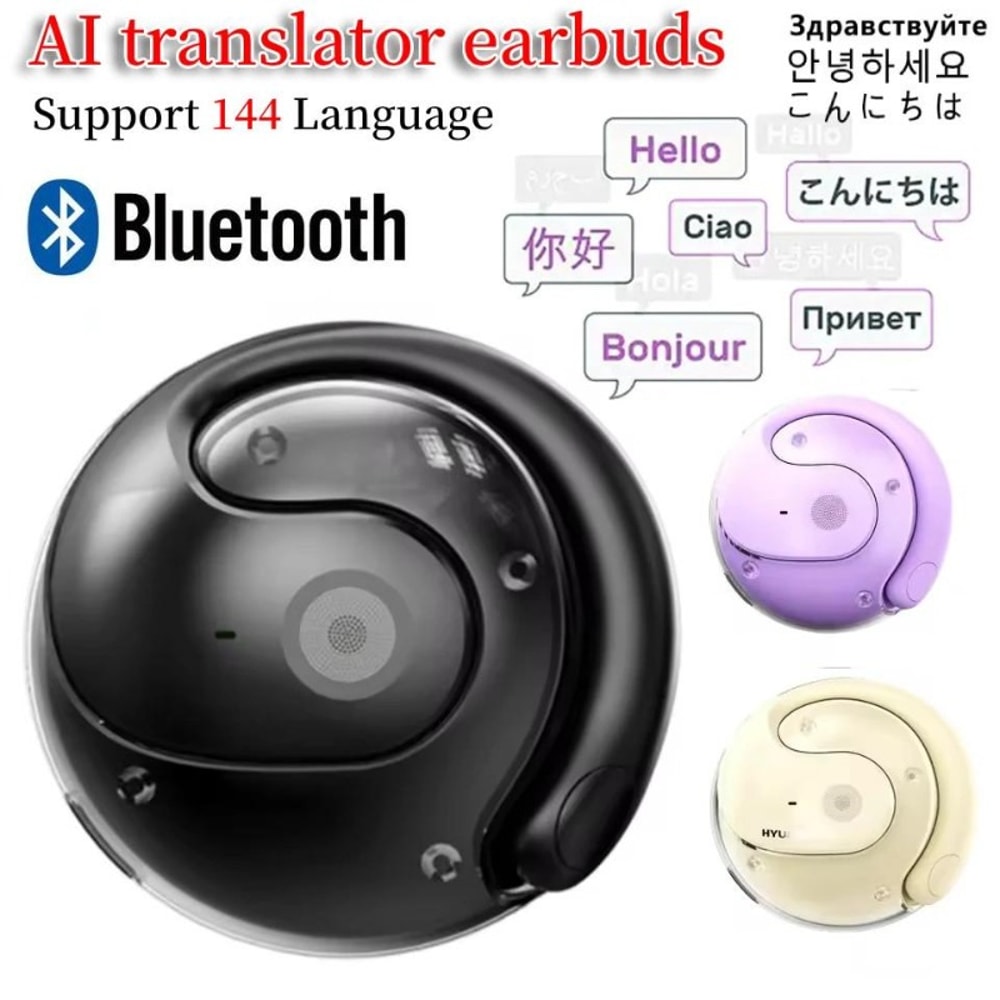 Smart Real Time Translation Earbuds Wireless Waterproof Global Language Headphones