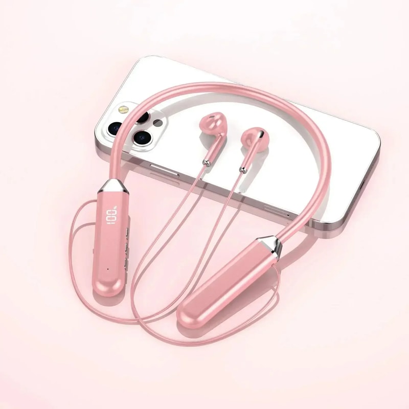 TWS Wireless Bluetooth Neckband Headphones With HiFi Sound Long Battery Life 8
