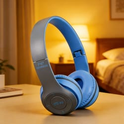 foldable bluetooth wireless headphones with mic & volume control