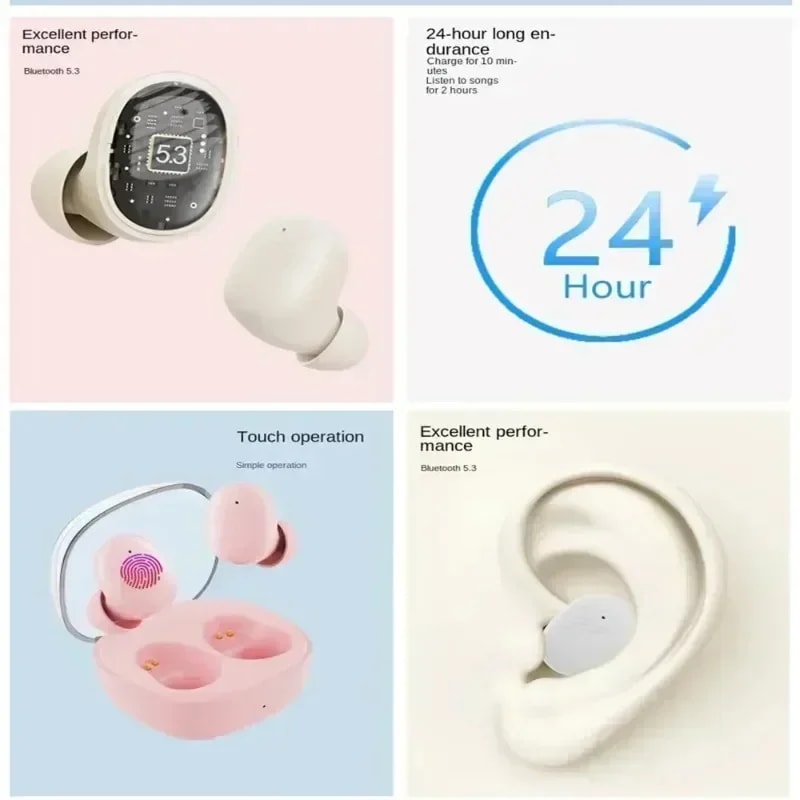 Wireless TWS Bluetooth Earbuds Small Comfortable Portable