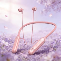 wireless bluetooth neckband earphones with led display & hifi sound