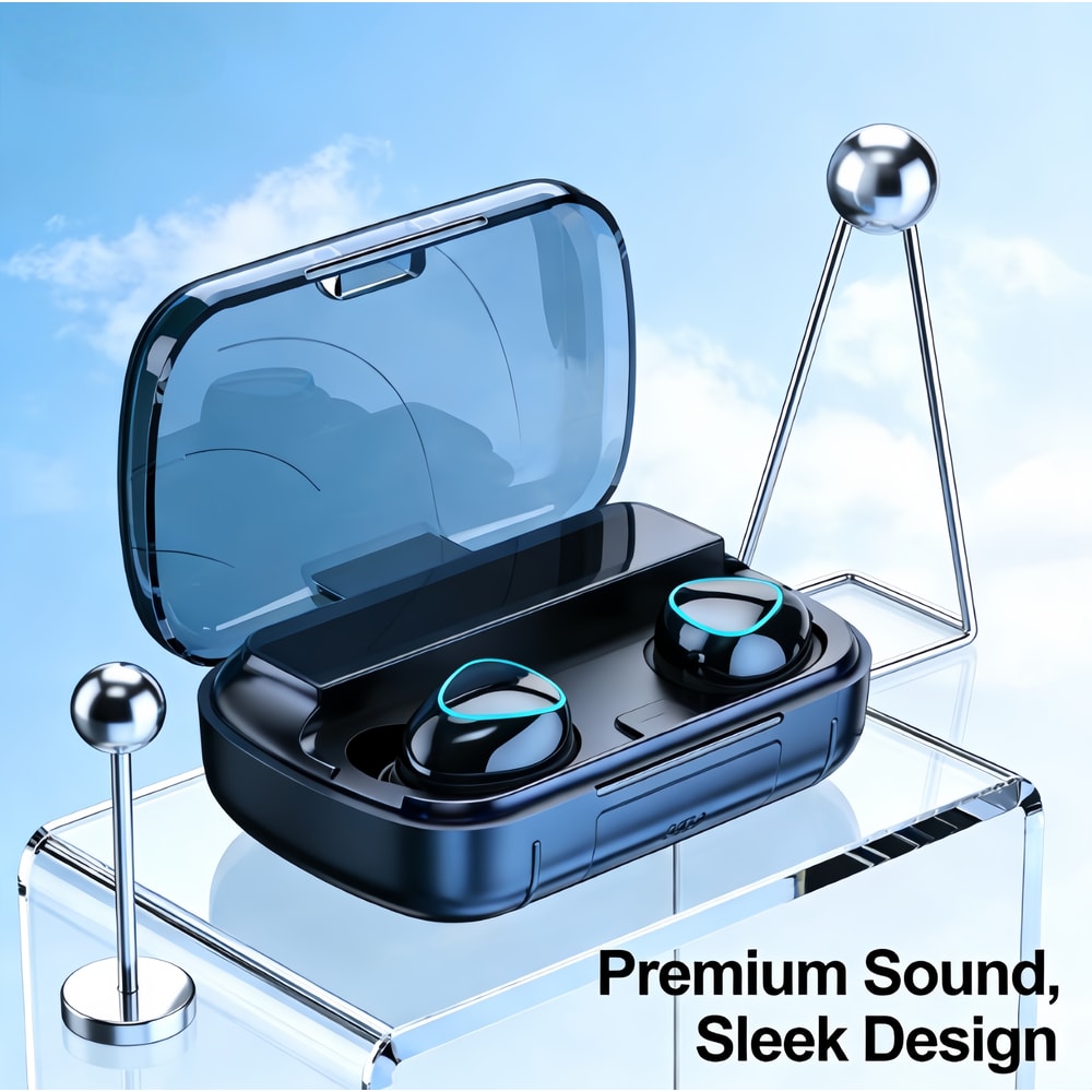 Bluetooth Earbuds with LED Display HiFi Stereo Wireless Headphones