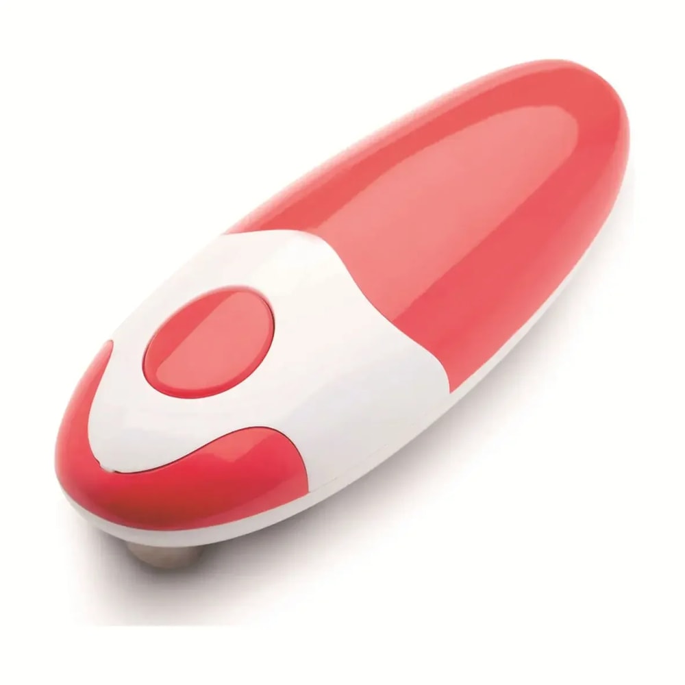 Portable Automatic Electric Can Opener Hands Free Smooth Edge Battery Operated One Touch