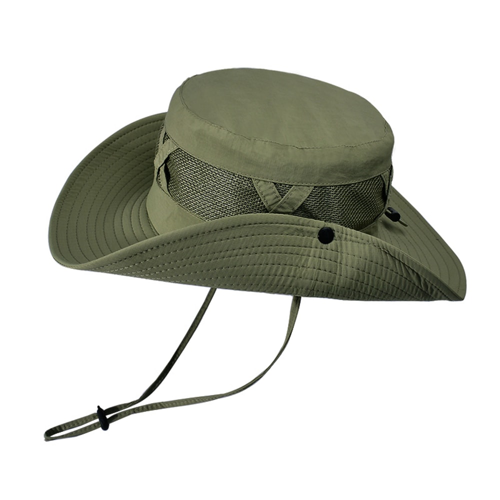 Mens Outdoor Sunscreen Hat Breathable Fishing Hiking Sunshade 4
