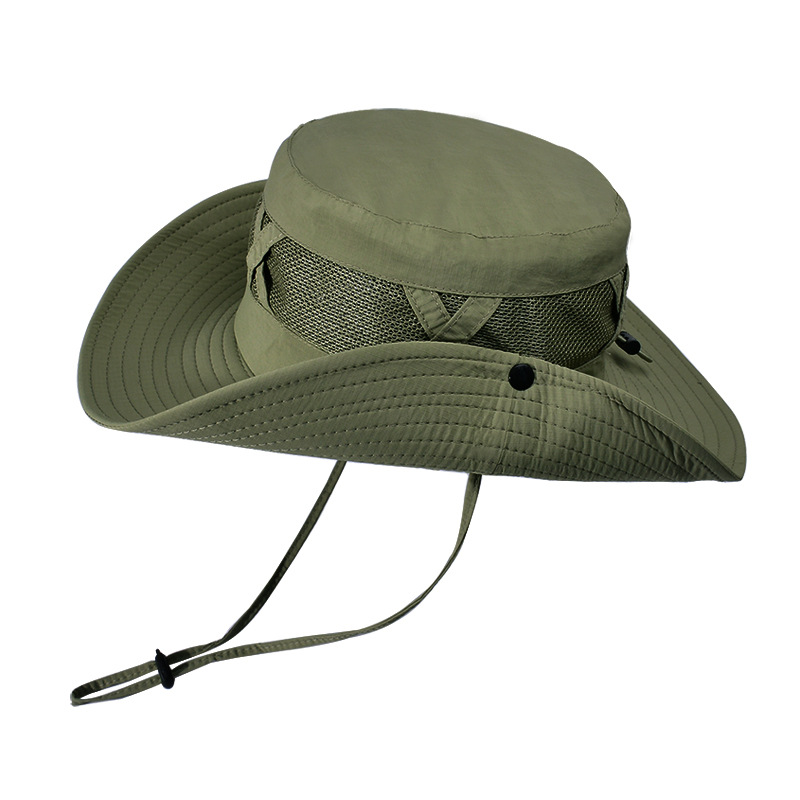 Mens Outdoor Sunscreen Hat Breathable Fishing Hiking Sunshade 4