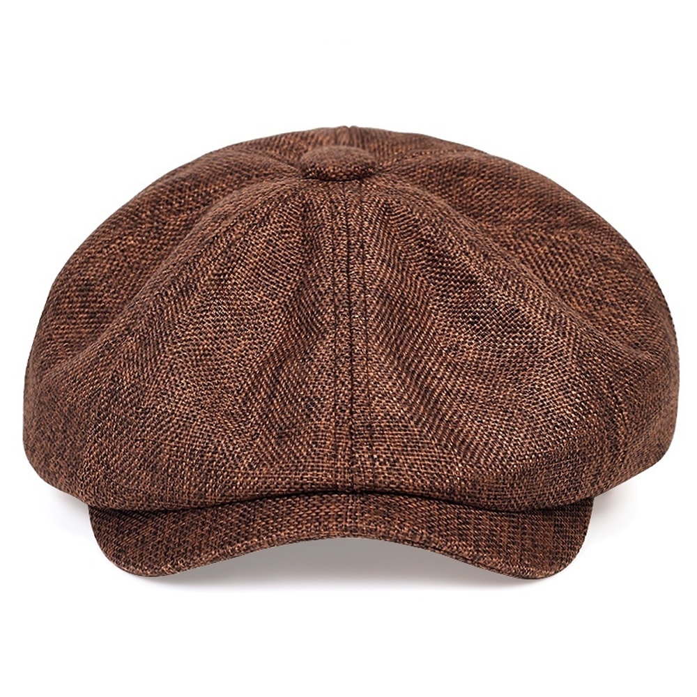 Mens Lightweight Newsboy Cap Retro Summer Beret Hat 1