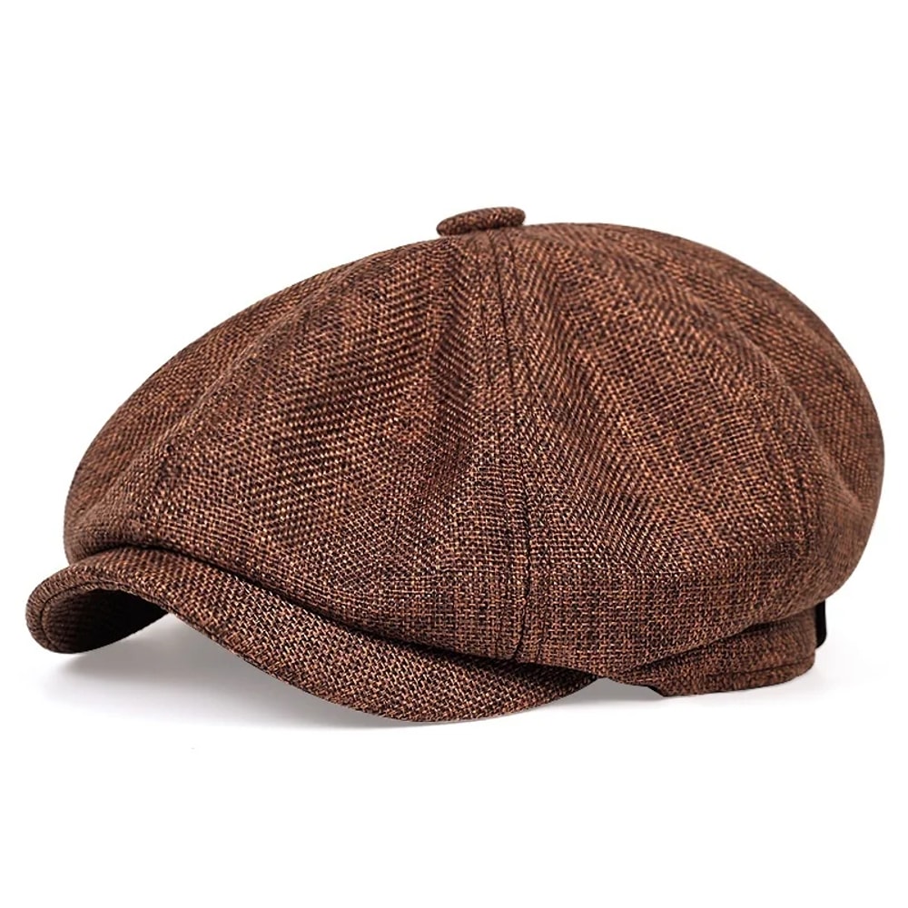 Mens Lightweight Newsboy Cap Retro Summer Beret Hat 5