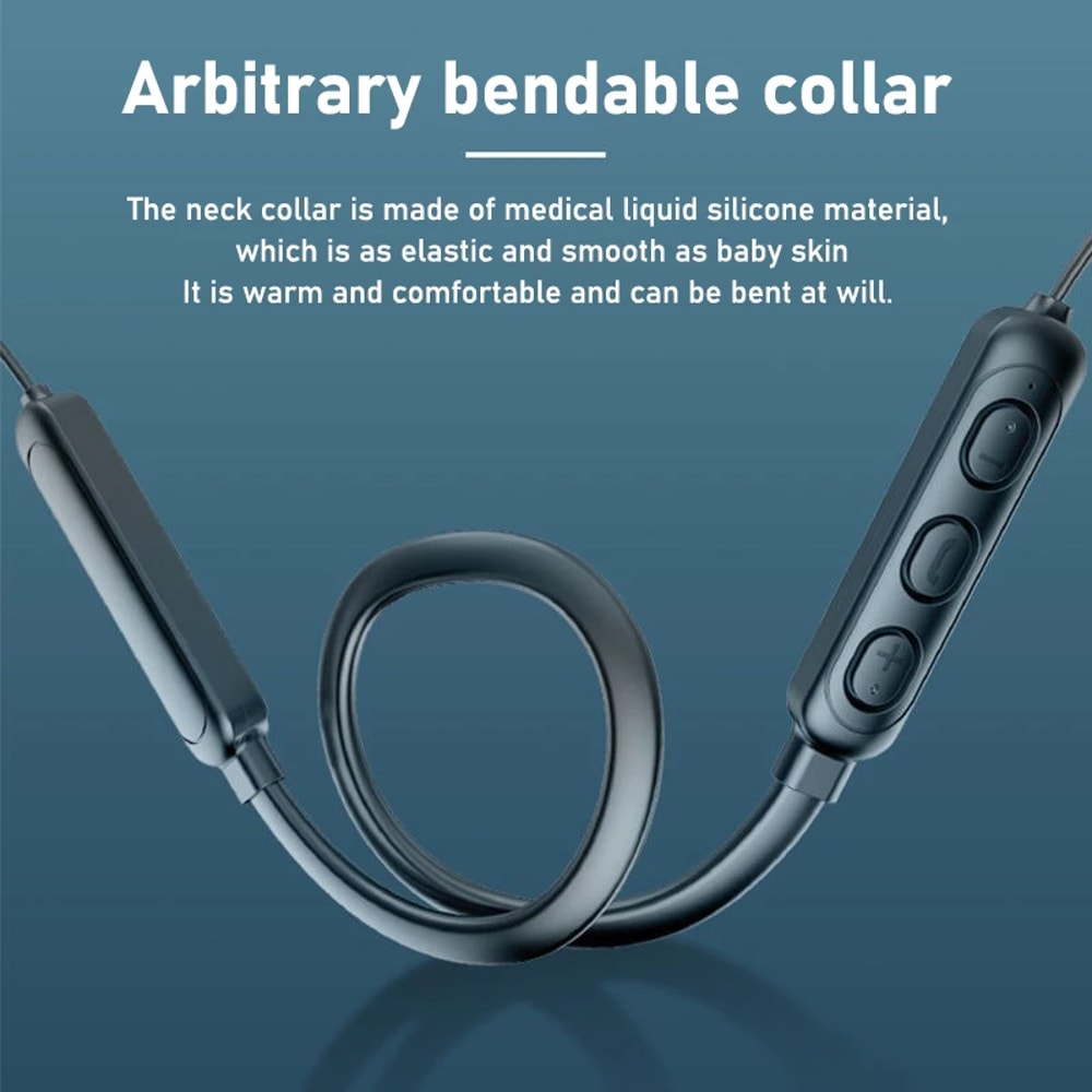 Neck Hanging Bluetooth Earphones with Mic Wireless Stereo Headset