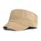 Washed Cotton Military Cap for Men Women Vintage Flat Top Hat