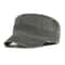 Washed Cotton Military Cap for Men Women Vintage Flat Top Hat