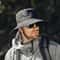 Wide Brim UV Protection Sun Hat with Breathable Mesh and Chin Strap