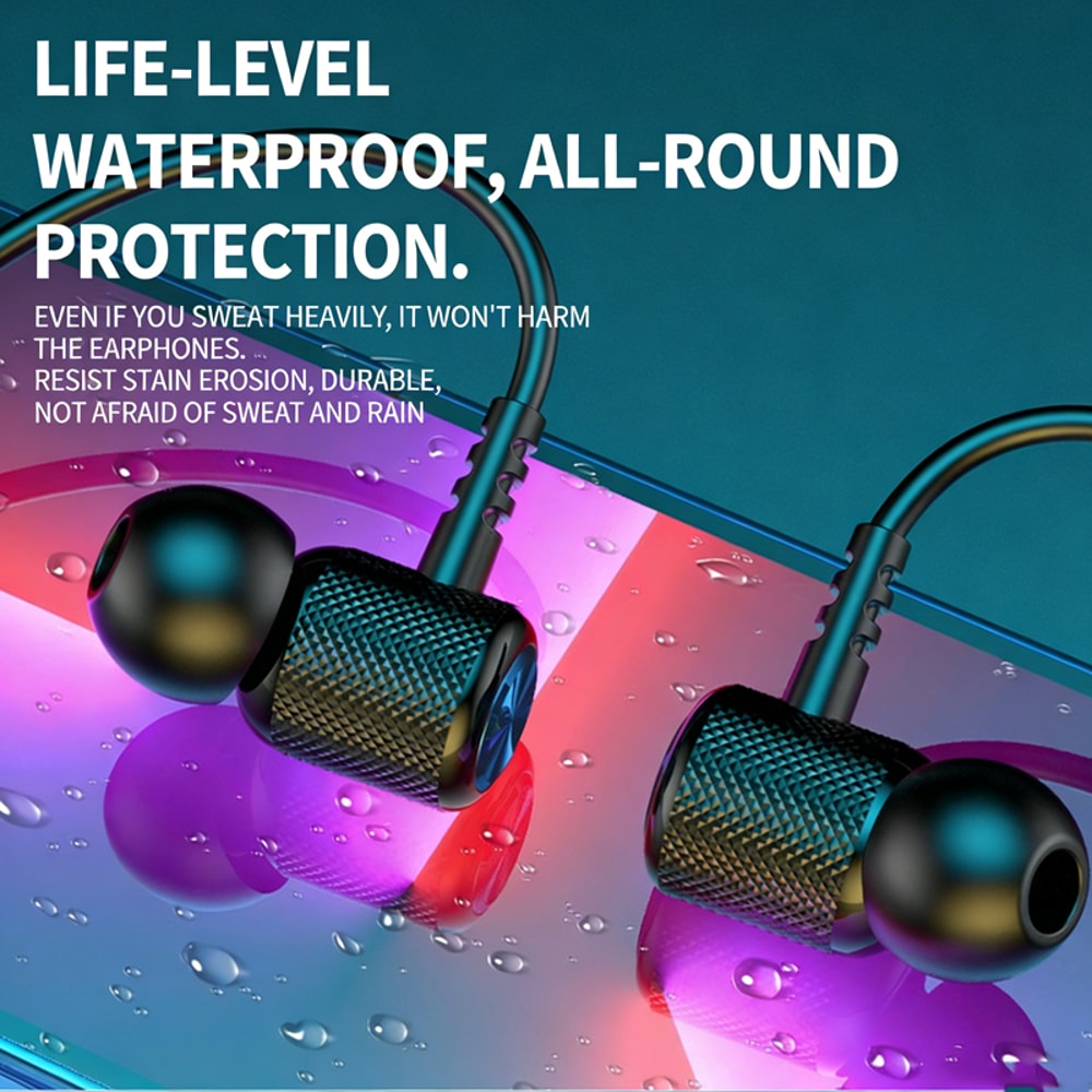 Universal Wireless Neckband Headphones With Magnetic Earbuds And Built In Mic 1