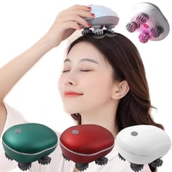 red light therapy electric scalp massager for hair growth & stress relief