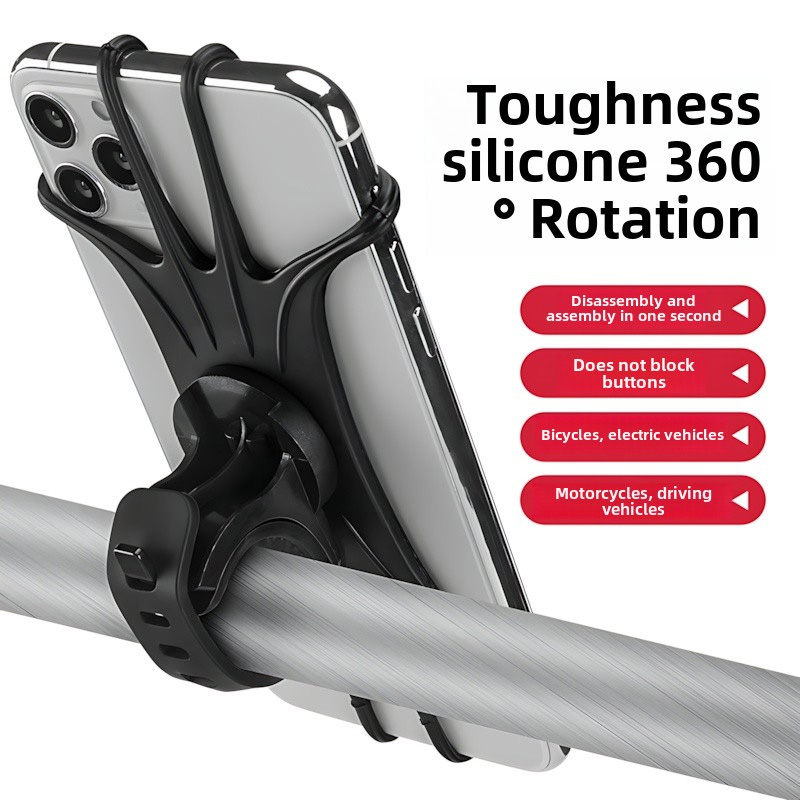 Shockproof Silicone Bike Phone Holder Universal Handlebar Mount