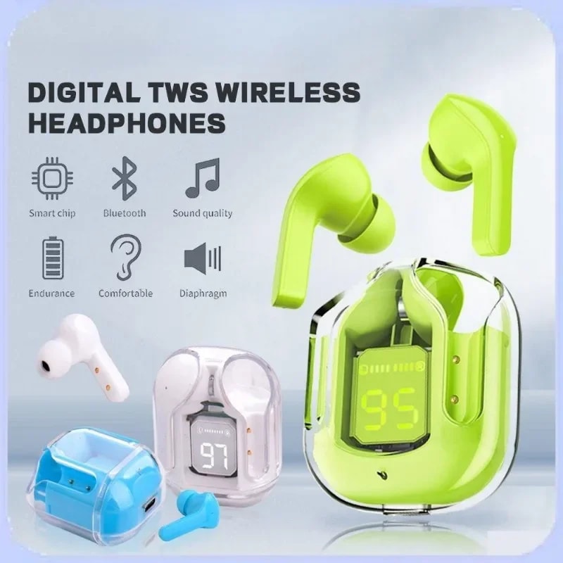 Mini Wireless Bluetooth Earbuds with LED Power Display & HiFi Stereo Sound Headphones