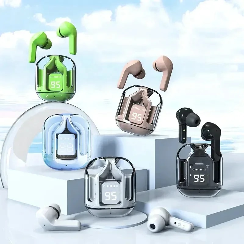 Mini Wireless Bluetooth Earbuds with LED Power Display & HiFi Stereo Sound Headphones