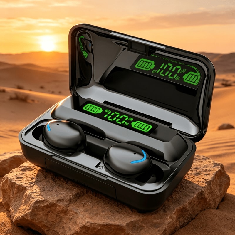 AuraSonic Stereo Wireless Earbuds Waterproof Sport Bluetooth Headphones
