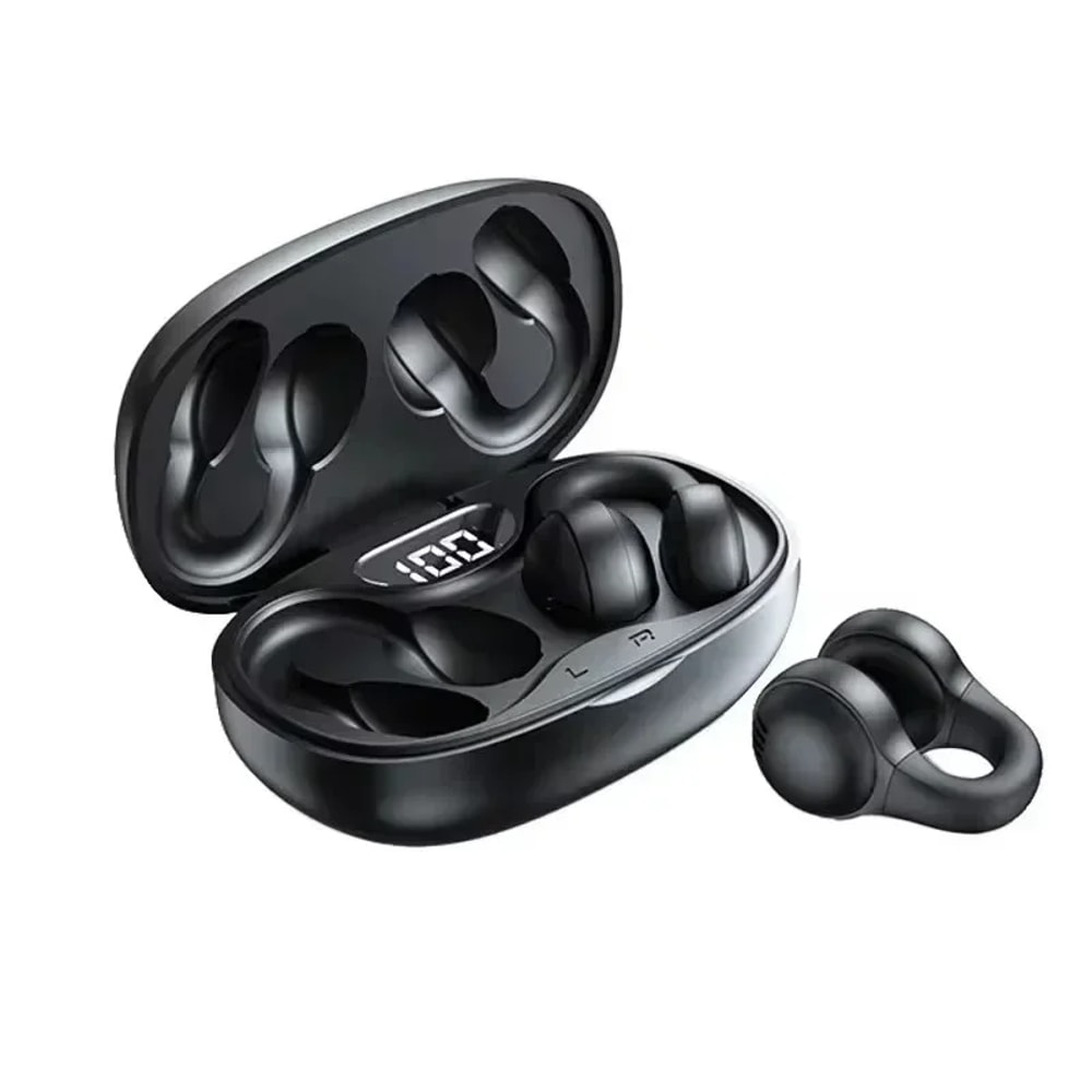 Wireless Earphones Noise Reduction Bluetooth Earbuds with Led Power Display and Touch Control for Smartphones