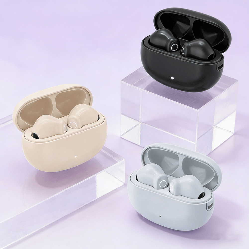 AuraTune Mini Bluetooth Earbuds Ultra Comfortable Noise Cancelling Wireless Headphones for Immersive High Sound Quality