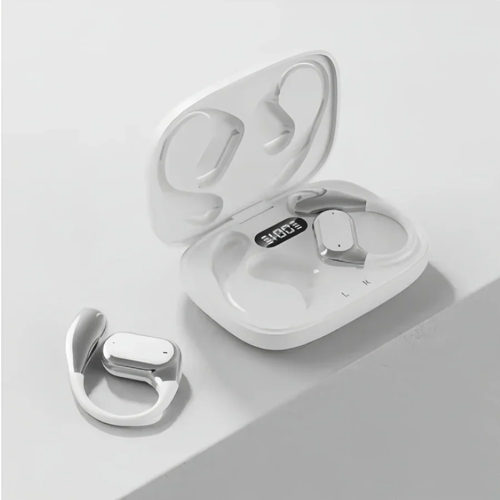 AeroFit Pro Wireless Sport Earbuds with ENC Noise Canceling and Secure Silicone Ear Hooks