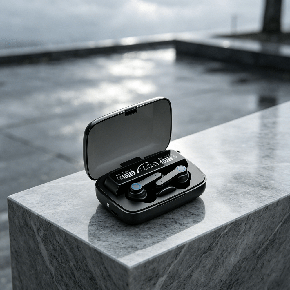 Bluetooth Wireless Earbuds HiFi Sound & Waterproof Digital Display Headphones