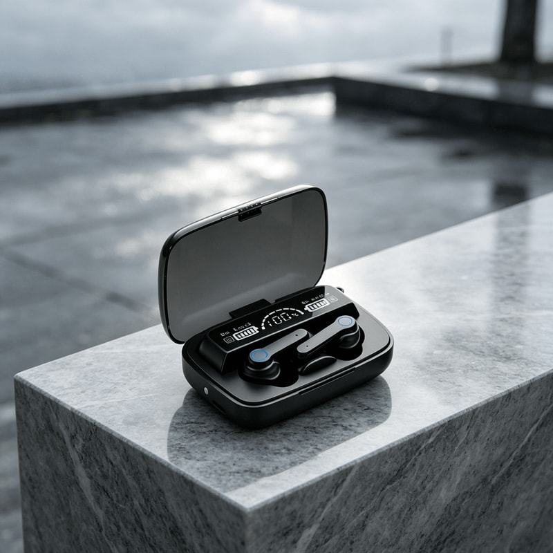 Bluetooth Wireless Earbuds HiFi Sound & Waterproof Digital Display Headphones