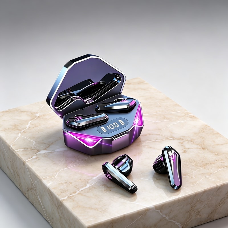 TWS Wireless Gaming Earbuds with Mic Low Latency Bluetooth Earphones for Mobile Gamers