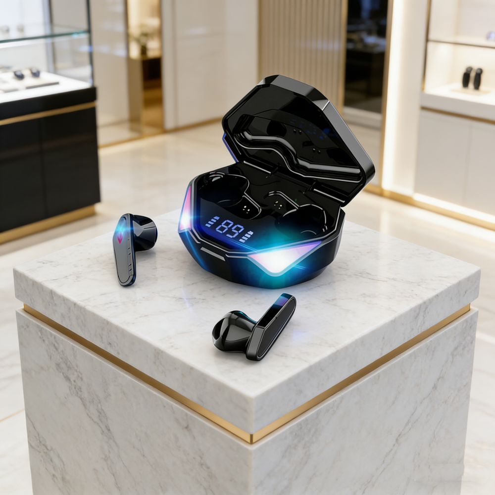 TWS Wireless Gaming Earbuds with Mic Low Latency Bluetooth Earphones for Mobile Gamers
