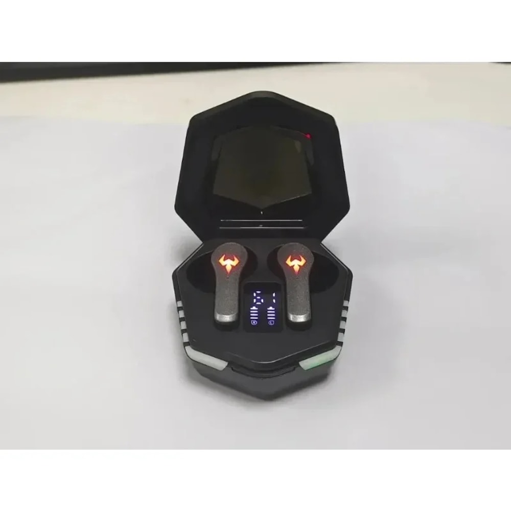 Digital Display Wireless Earbuds for Gaming Music and Calls