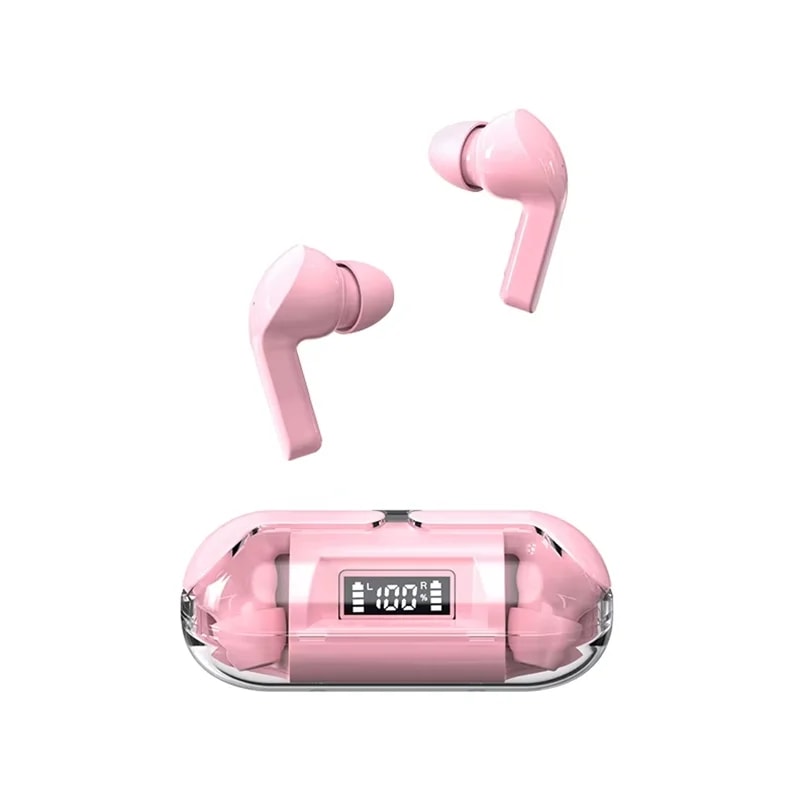 Smart Display Wireless Earbuds with Mic Bluetooth TWS Headphones for Sport