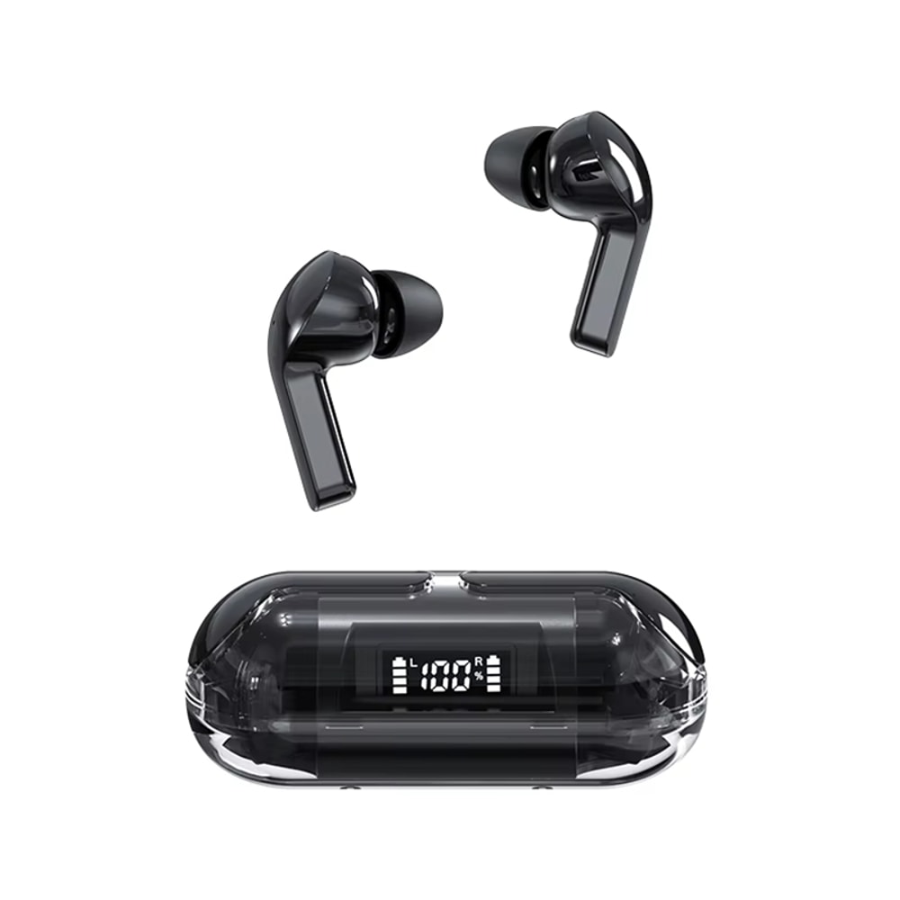 Smart Display Wireless Earbuds with Mic Bluetooth TWS Headphones for Sport
