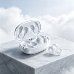 wireless earbuds with led power display noise reduction mic and touch control
